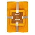 thumbnail image 4 of G&J 100% Cotton Luxury Towel Combo Set 8 Pieces Premium Towel Set 2 Bath Towels, 2 Hand Towels, 4 Wash Cloth Yellow Orange Color, 4 of 4