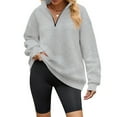 thumbnail image 2 of FIOPHY Womens Oversized Half Zip Sweatshirts Long Sleeve Pullover Sweatshirt Casual Fall Clothes, 2 of 8