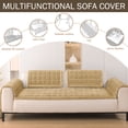 thumbnail image 6 of decorUhome Couch Cover, Washable Non-Slip Sofa Cover for Dogs, Pet Friendly Couch Protector for 2 Cushion Couch Sofa (Khaki, 27.6" x 59"), 6 of 7
