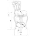 thumbnail image 5 of Black Metal Swivel Bar Stool with Faux Leather Cushion - Kitchen Counter Stool for Dining, 5 of 5