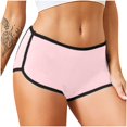 thumbnail image 2 of OSFVNOXV Athletic Underwear for Women Y2K Color Blocked Boyshorts Soft Cotton Breathable Elastic Waist Short Workout Bottoms, 2 of 7