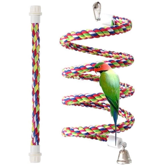 Juguete para pájaros con cuerda elástica de 0,6 x 43 pulgadas, percha para pájaros