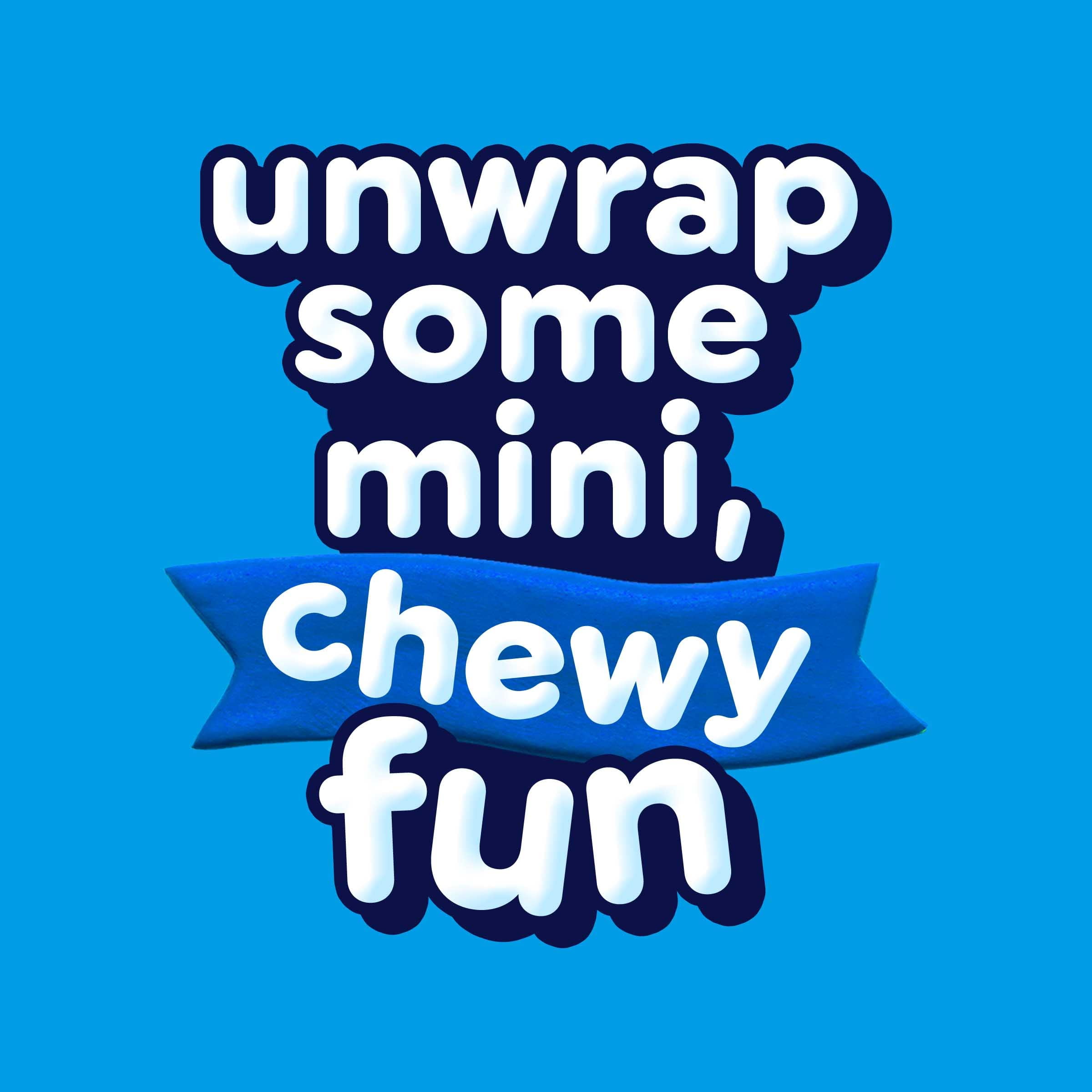 Airheads Candy Mini Bars, Blue Raspberry Flavor, Individually Wrapped, Bulk Box, Non Melting, Party, 5 Pound Bag