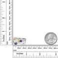 thumbnail image 6 of Gem Stone King 925 Silver and 10K Yellow Gold Purple Amethyst and White Moissanite and Lab Grown Diamond Engagement Ring for Women | 0.82 Cttw | Heart Shape Gemstone February Birthstone | Size 7, 6 of 6