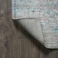 thumbnail image 6 of JONATHAN Y SILK ORCHID 2 x 10 Runner Rug, Tidal Strie - Gray/Turquoise, SOR202A-210, 6 of 8