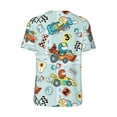 thumbnail image 3 of Balery Cartoon Car Racing Baseball Jersey for Men Casual Button Down Shirts Short Sleeve Active Team Sports Uniform-4X-Large, 3 of 9