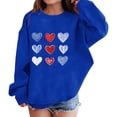 thumbnail image 7 of UACY Valentine Sweatshirts for Girls, Heart Print Oversized Sweatshirt Long Sleeve Tops Crewneck Preppy Pullover (Blue, 9-10 Years), 7 of 7