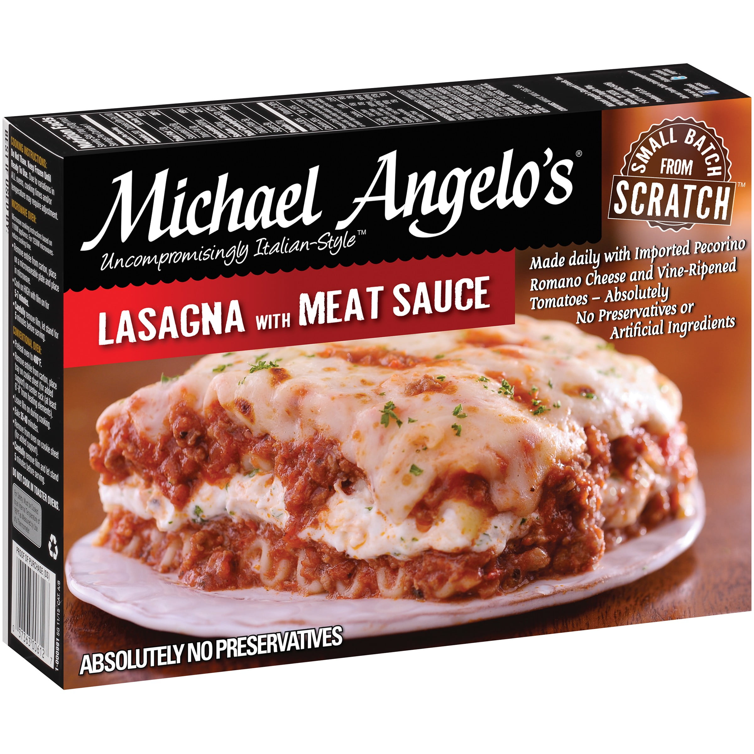 Michael Angelo's Lasagna with Meat Sauce 11 oz. Box by Michael Angelo's Gourmet Foods, Inc.