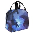 thumbnail image 2 of Honeii Red And Blue Fire Dragon Print Lunch Bag Women, Lunch Box Lunch Bag for Women Adult Men, Small Leakproof Cute Lunch Tote Large Capacity Reusable, 2 of 8