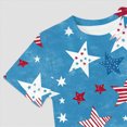 thumbnail image 4 of Xudanell 4th of July Toddler Boy Outfit Independence Day Printed Short Sleeve T Shirt Shorts Set for Summer Suit Sky Blue 7-8 Years, 4 of 4