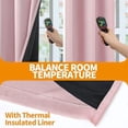 thumbnail image 2 of Light Pink 100% Blackout Curtains for Kids Bedroom Keep Cold Out, Thermal Insulated Drapes with Grommet Privacy Energy Saving for Winter Living Room Window, 2 Panels, 42 X 68 Inch, 2 of 7
