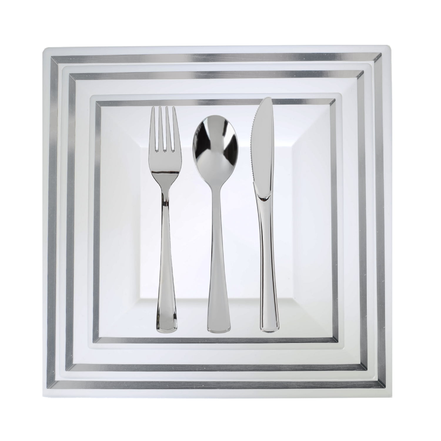 White square plates discount