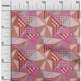 thumbnail image 2 of oneOone Cotton Poplin Red Fabric Check Patchwork Sewing Material Print Fabric By The Yard 42 Inch Wide, 2 of 5