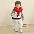 thumbnail image 4 of Mercatoo Toddler Baby Boy Girl Winter Christmas Set Xmas Snowman Hoodies Tops and Pant 3Pcs Outfits with Hat Sets, 4 of 9