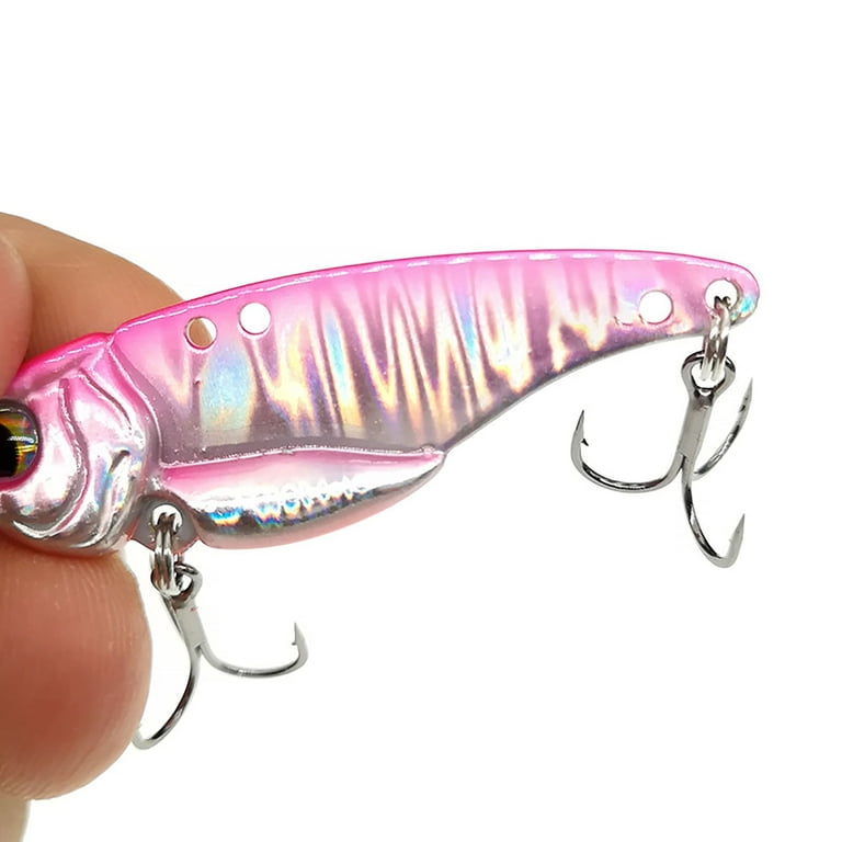 5g 7g 10g 15g Metal Vib Fishing Lure Bait Double Hole Artificial Bait  Fishing Tool With Treble Hook 