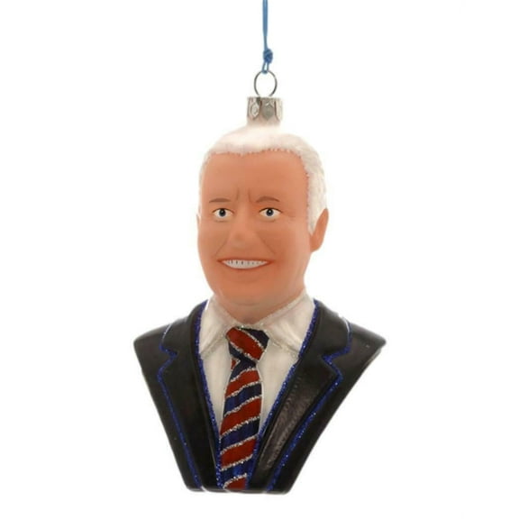 President JOE BIDEN Glass Christmas Ornament, 5" Tall, by Cody Foster
