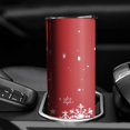 thumbnail image 3 of 20oz Red Christmas Snowflake Pattern Skinny Tumblers Stainless Steel Tumbler with Lid and Straw,Vacuum Insulated Double Wall Travel Tumbler Cups with Cleaning Brush for Coffee,Tea, 3 of 6