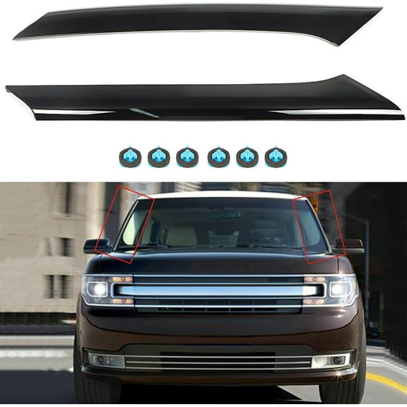 SHZAITOR 2Pcs Windshield-Outer Pillar Side Trim Molding Left Right Replacement for 2009-2018 Flex