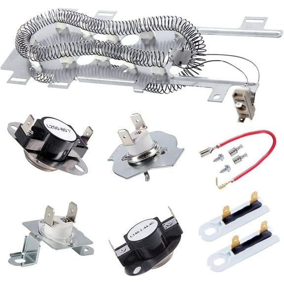 UPGRADED 8544771 Dryer Heating Element, 279816 Thermostat Cut Off,279973 3392519 Dryer Thermal Fuse Compatible with maytag, kenmore,kitchen,whirlpool and More