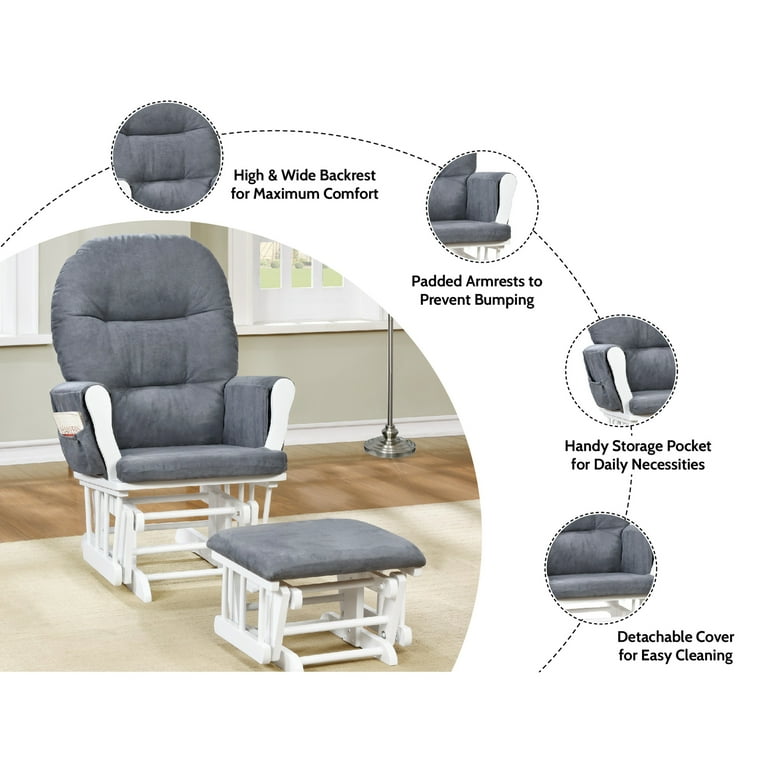 Chairs with ottomans that rock and recline hot sale