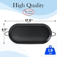 thumbnail image 3 of Alpine Cuisine Nonstick Oval Comal Griddle 17.5x8-Inch - Black Carbon Steel Tortilla Comal with Double Handle - Durable, Heavy Duty Comal for Cooking - Even-Heating, 3 of 8
