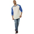 thumbnail image 2 of Hat and Beyond Men's Basic Baseball Raglan 3/4 Sleeve Athletic Crew Neck T-Shirts, 2 of 6