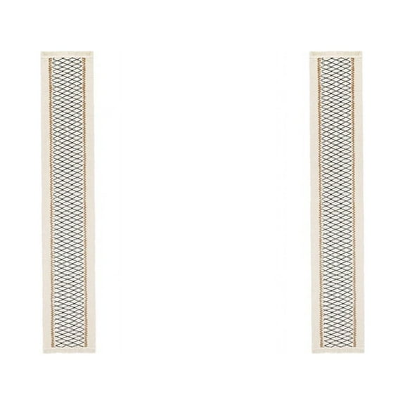 2X Bohemian Dining Table Runner - Burlap Natural Table Runner 72 Inches Long, Farmhouse Style Braided Table Runner