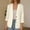 Beige, variant on Women's 100%Cotton Blazer Jackets 3/4 Sleeve Casual Lightweight Notch Lapel Button Down Blazers with Pocket