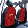 thumbnail image 3 of Xecao Ladybug Dotted Pattern Car Seat Back Protector 2 Pack Large Capacity Pocket, Kick Mats Back Seat Protector, 3 of 8