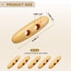thumbnail image 2 of 50 Piezas de Botones de Madera, Botones de Madera en Forma de Aceituna de 50 mm/2 Pulgadas con Doble Agujero para Costura DIY de Abrigos, Beige, 2 of 7