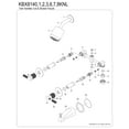thumbnail image 6 of Kingston Brass KBX8141KNL Convergent Double-Handle Tub and Shower Faucet with Knurled Handle, Polished Chrome, 6 of 7