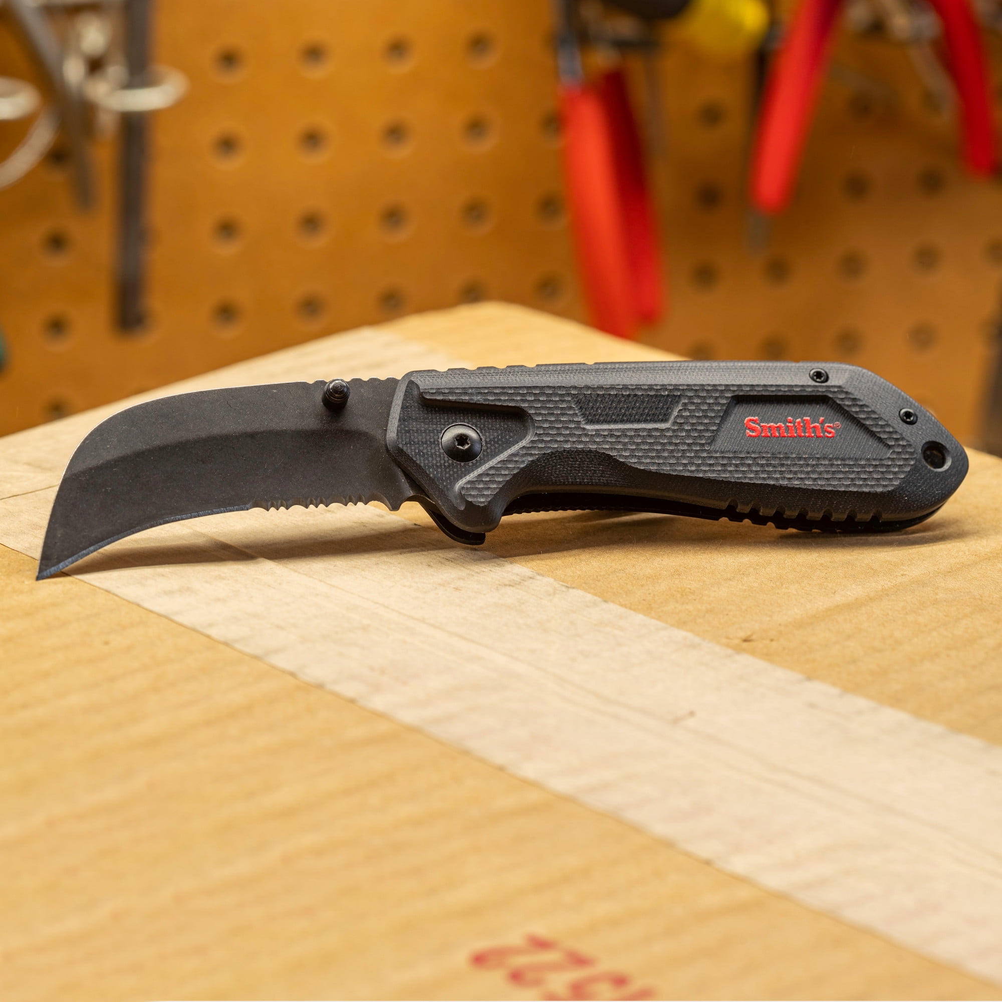 SMITH'S EDGEWORK-SITE 51240 HAWK BILL FOLDING KNIFE BLACK