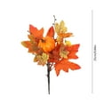 thumbnail image 3 of Artificial Maple Leaf Sprig, Fall Thanksgiving Halloween Decor, Realistic Plastic Leaves for Tabletop Centerpiece Party Decor(A), 3 of 4