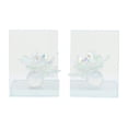 thumbnail image 5 of Sagebrook Home Set Of 2 Crystal Lotus Bookends, Rainbow, Novelty, Glass, Glam, 4"L X 4"W X 6.5"H, Solid Color, 5 of 7