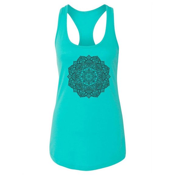 Mandala In Zentangle Style Racerback Tank Women -Image by Shutterstock, Female Medium