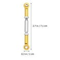 thumbnail image 2 of WEUVEB Rc Car Rod 6Pcs Pull Rod Yellow Aluminum Alloy for Steering Linkage, 2 of 6