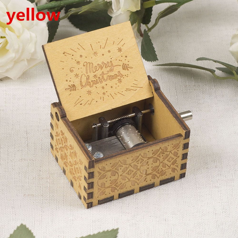 Retro Xmas Gifts New Year Merry Christmas Music Box Musical Boxes Hand