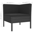 thumbnail image 6 of vidaXL 8 Piece Patio Lounge Set with Cushions Poly Rattan Black, 6 of 6
