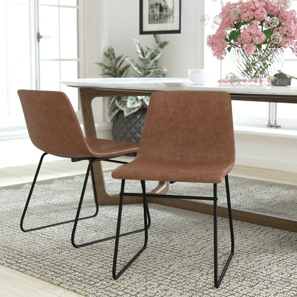 BizChair 18 inch Dining Table Height Chair, MidBack Sled Base Dining