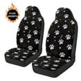 thumbnail image 7 of Garronmavis Paw 2 Piece Fuzzy Car Seat Cover Front and Rear Cushion Covers Washable Auto Protectors for Most Cars, 7 of 7