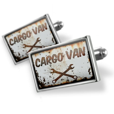Cufflinks Rusty old look car Cargo van - NEONBLOND