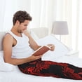 thumbnail image 5 of KLL Mens Pajama Pants for Men,Mens Lounge Pants,Funny Gifts for Men,Men's Pajama Bottoms Red Dragon On Black -Large, 5 of 5