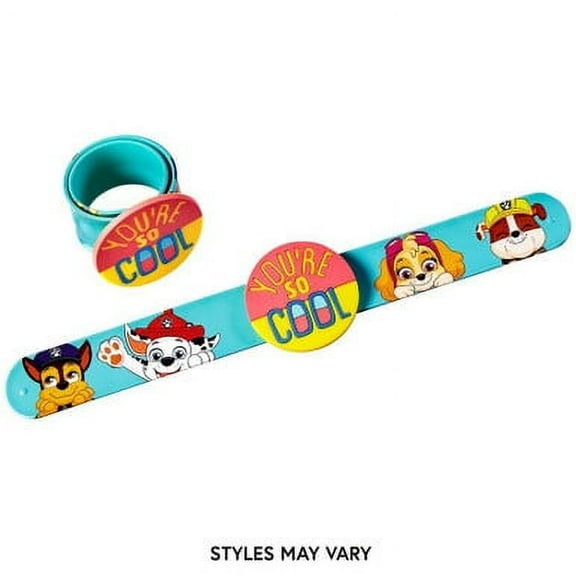 Assorted Paw Patrol Colorful Slap Plastic Bracelet - - 1" x 9" - Quantity of 1 from one of 2 random designs - Perfect for Gift or Paw Patrol Fans (3902656)