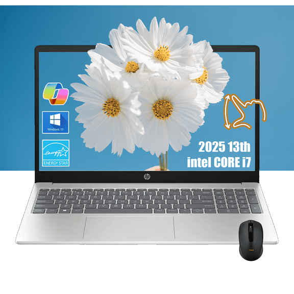 HP Pavilion 15.6" FHD Touchscreen Laptop | 2025 13th Intel i7 Laptop | 32GB RAM | 1TB SSD | Iris Xe Graphics | Business Laptop Win11 | Computadora Portátil | Wi-Fi 6 | Mouse