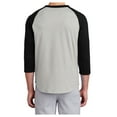 thumbnail image 2 of Yellow Rooster Men's Colorblock Raglan Jersey Heather Grey/ Black 3XL, 2 of 6