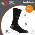 thumbnail image 2 of Calcetines Fruit of the Loom Dual Defense tipo crew para hombre, negros, paquete de 12, 2 of 7