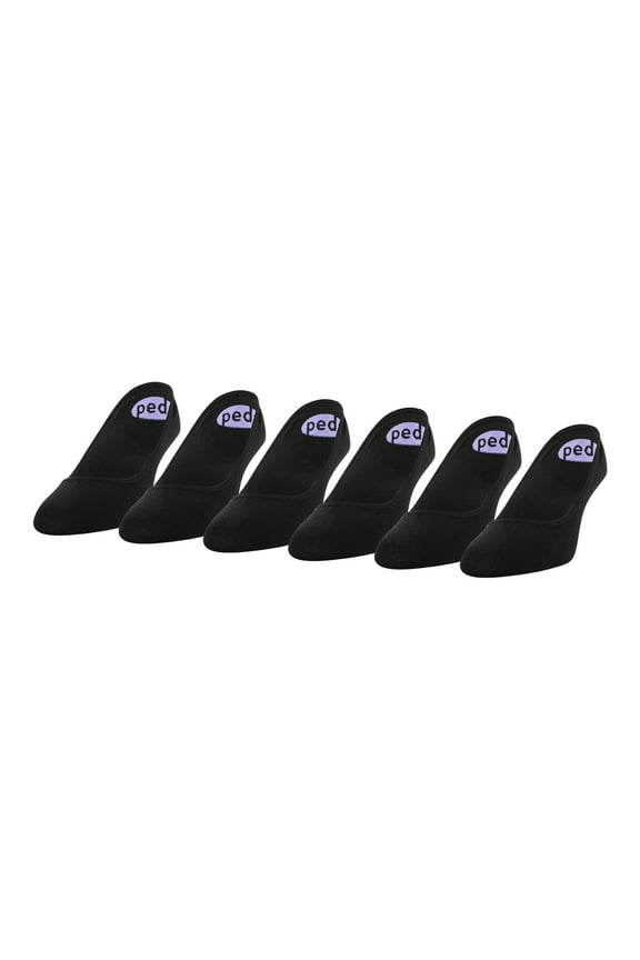 Women's Lightweight Low Cut Liner Socks with Seamless Toe, Shoe Sizes 5-10 and 8-12, 6 Pairs