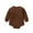Brown, variant on Huowey Boys Girls Long Sleeve Solid Color Pullover Romper Sweatshirt Bodysuits Clothes