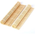 thumbnail image 4 of Tapete de sushi de bambú natural de 9 x 9,5 pulgadas, herramienta para hacer sushi, rodillo de sushi para hacer sushi (2 piezas) Fason WLJ-3272, 4 of 5