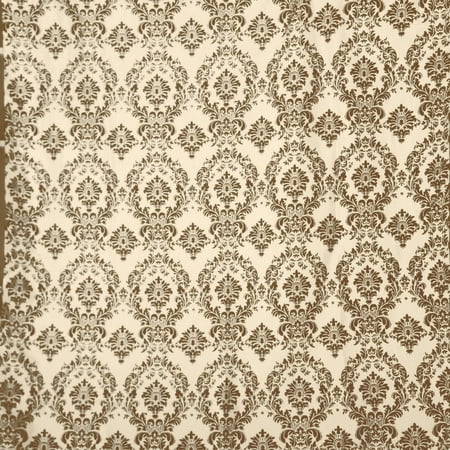 Polyester Taffeta with Velvet Flocked Damask Fabric 58 Wide by 180 (5-Yards) for Arts Crafts & Sewing